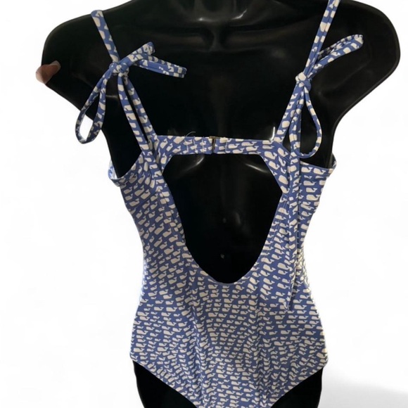 Floral Blue Women's Bodysuit - Picture 3 of 4